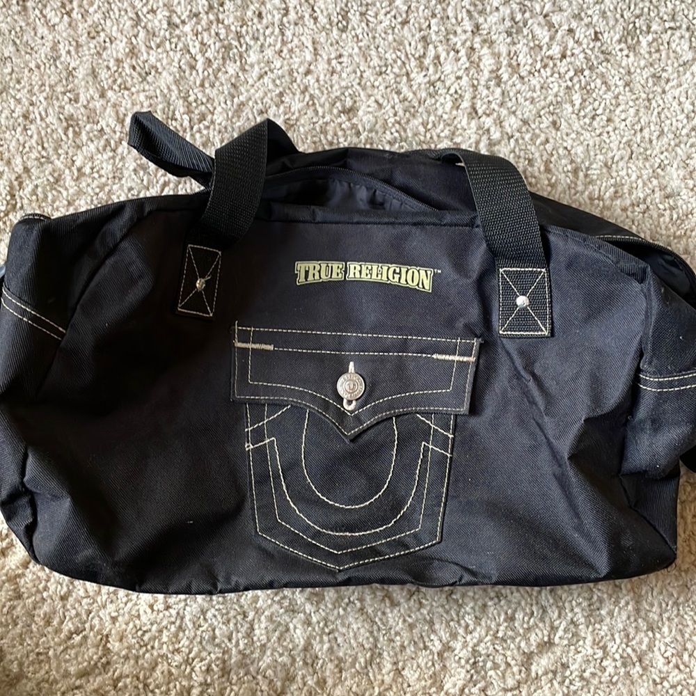 Black True Religion Duffle Bag